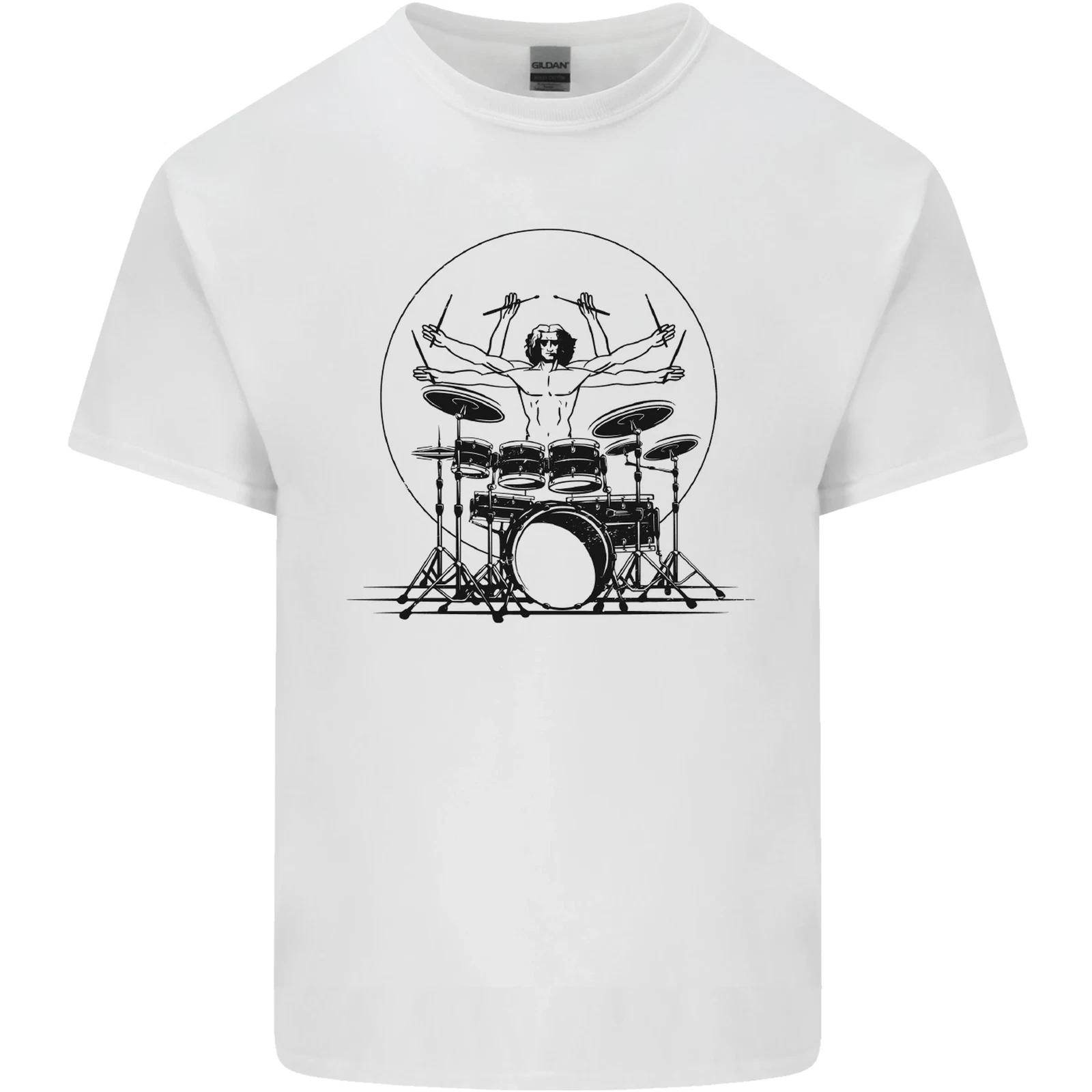 Vitruvian Drummer Funny Drumming Drum Kids T-Shirt Childrens XL