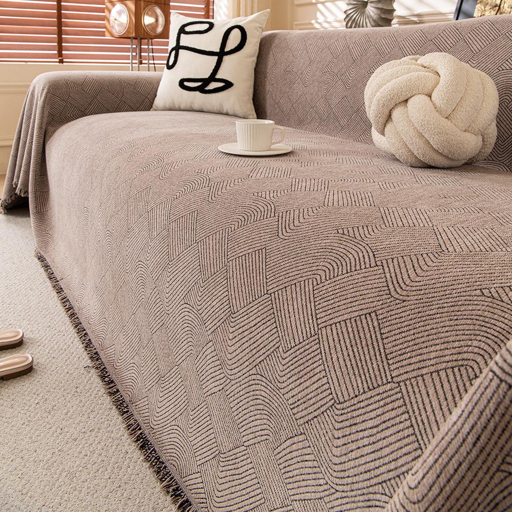 Versatile Chenille Sofa Cover - Pet-Friendly, All-Season Furniture Protector for 1/2/3 Seats - Ideal for Living Room & Balcony Decor