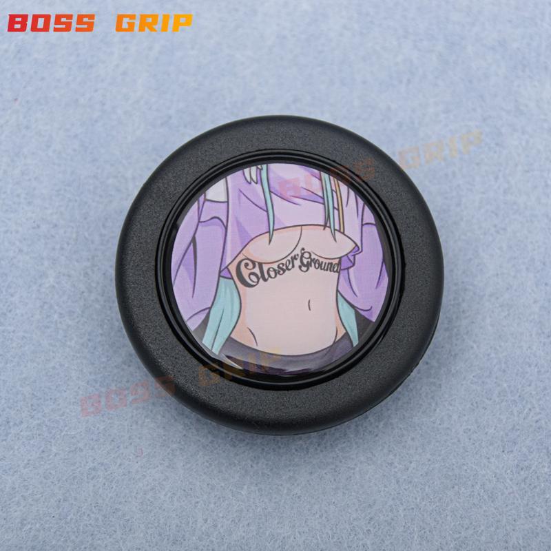 JDM Styling Steering Wheel Horn Button Car Modified Cutie Horn Switch Button Universal
