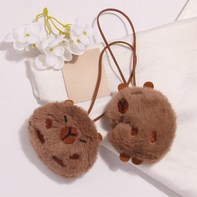 Cute Capybara Toy Keychain Charm Adorable Backpack Pendant Soft and Delicate Handmade Name Ornament for Bags Keychains