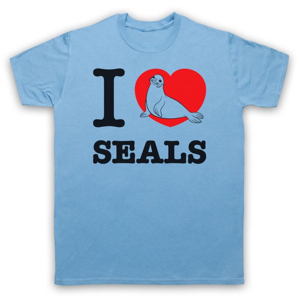 

I Love Seals Animal Rights Lover Save The Animals Mens And Womens T-Shirt 3XL