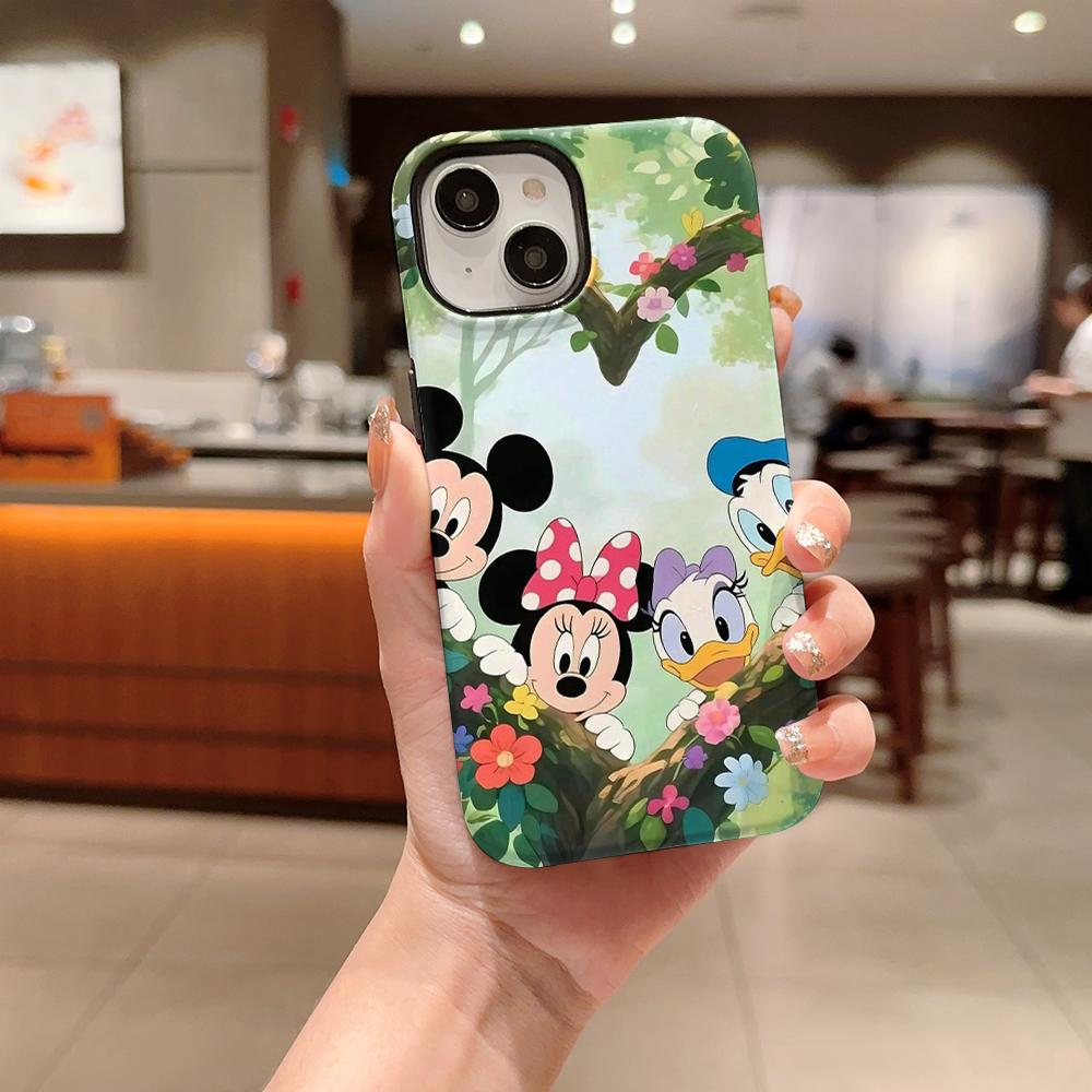 Disney phone case, double-layer protective cover, suitable for iPhone X/XS/SE/7/8/11/12/13/14/15/16/17 Pro Max Plus