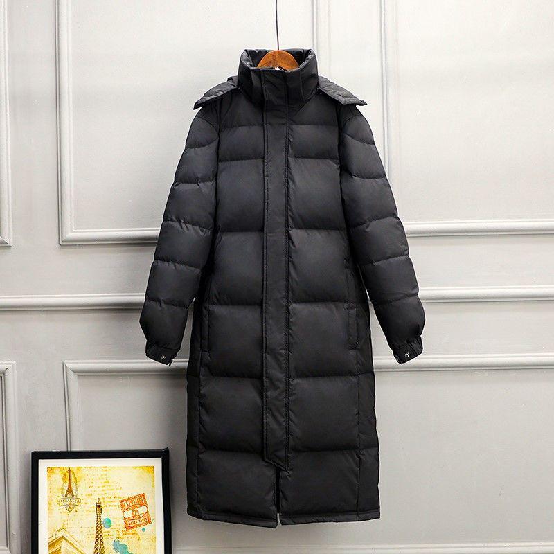 

2023 Черный Минималистичный Очень Длинный Пуховик: Унисекс стиль для пар на сезон экзаменов по искусству M 110-125 lbs чёрный