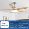 42/52/60-inch Full Spectrum Restaurant Fan Light Variable Frequency Household LED Electric Ceiling Fan Light Nordic Big Five Leaf Ceiling Fan Lamp
