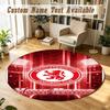 Round Rug Custom NameMiddlesbrough FC Pattern Non Slip Carpet Home Floor Decor
