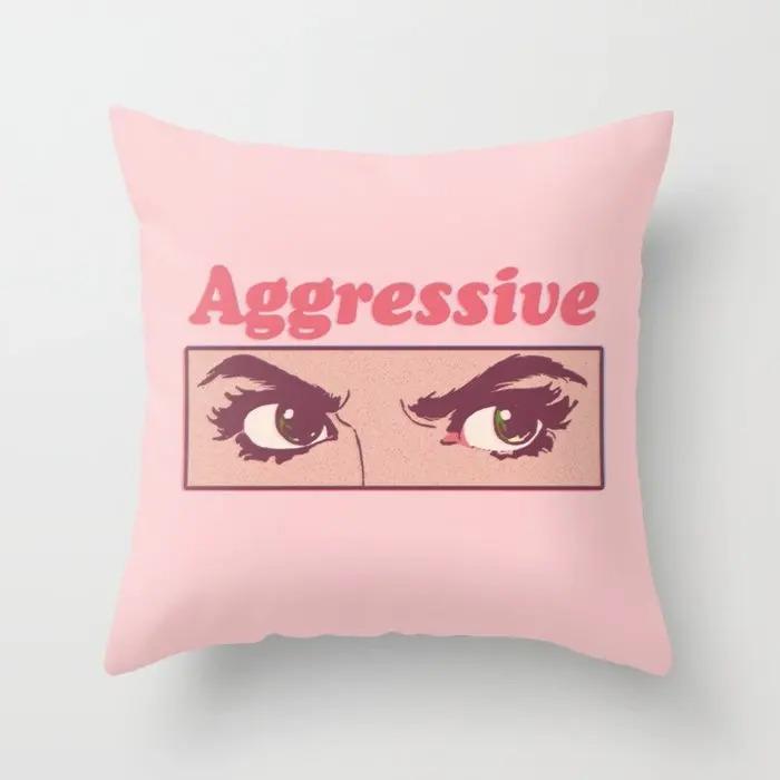 Pink Pattern Pillowcase Office Living Room Home Pillowcase Car Ornaments