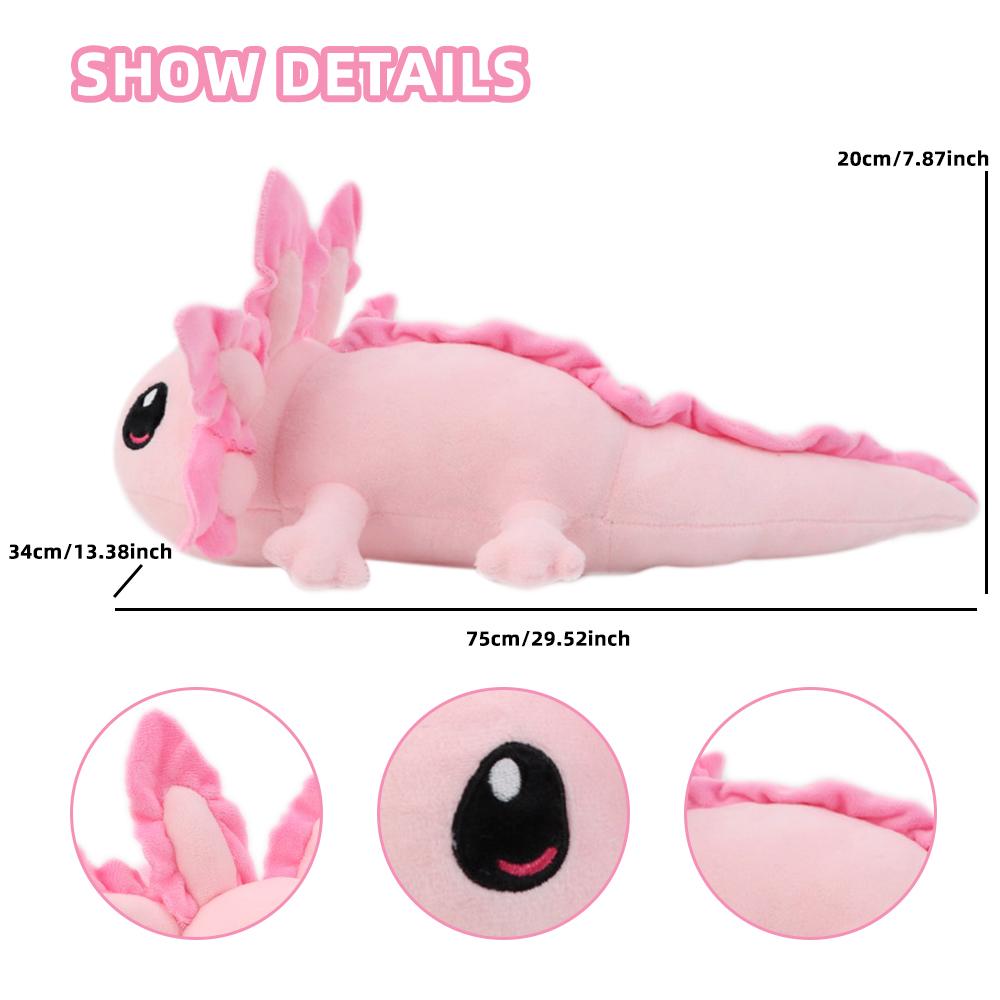 Weigted Plush Soft Axolotl Weigted Plush Toy Cute Stuffed Pillow Doll for Boys Girls Birthday Christmas Gift