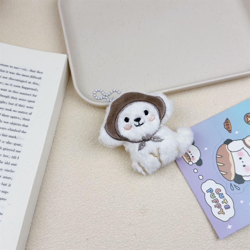Adorable Dog Scarf Plush Keychain - Backpack Accessory, Doll Figure, Brooch