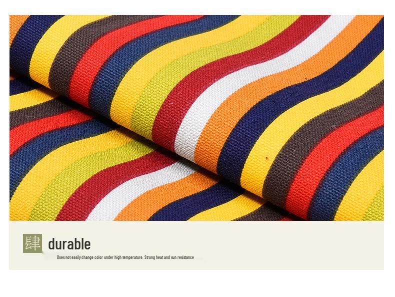 Canvas Floral Cotton Fabric for Sofa, Tablecloth, Stripe Curtains, Pillows & Remnants Clearance