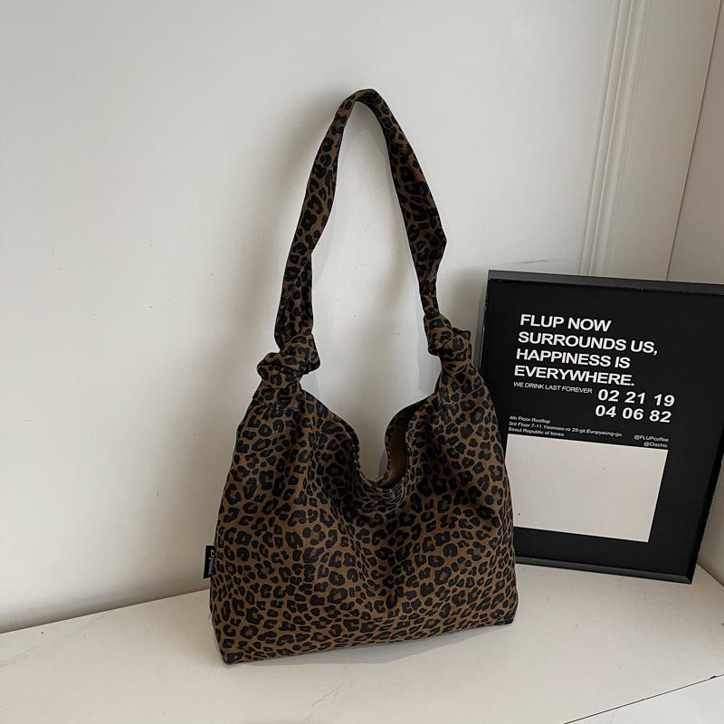 Women's Bag Leopard Print Shoulder Bag Underarm Bag Large Capacity Tote Bag