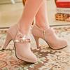 Fashion New Women Ankle Boots High Heels Female Platform Rhinestone Decoration Short Booties Casual Ladies Boats Mujer Plus Size 32-45