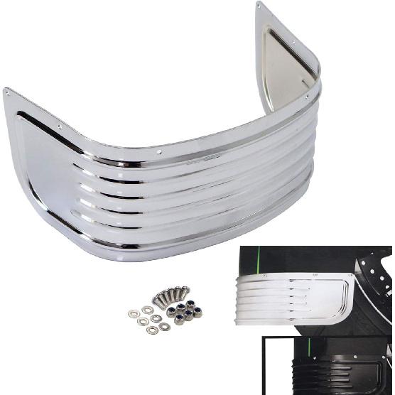 Chrome Front Fender Skirt Trim for Harley Touring Ultra Classic Electra Glide Street Road King Tri Glide 2014-2023