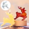 Yousheng Christmas Reindeer Sleigh Mold Silicone Mold for Candle Holders Soap Plaster Crafts Flexible Non-Stick DIY Baking Mold for Holiday Decor