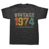 Unisex 50 år gammel Vintage 1974 50-års bursdag Unisex T-skjorte for kvinner Kone Ektemann B-Day Presents Ordtak Sitat Grafisk T-skjorte