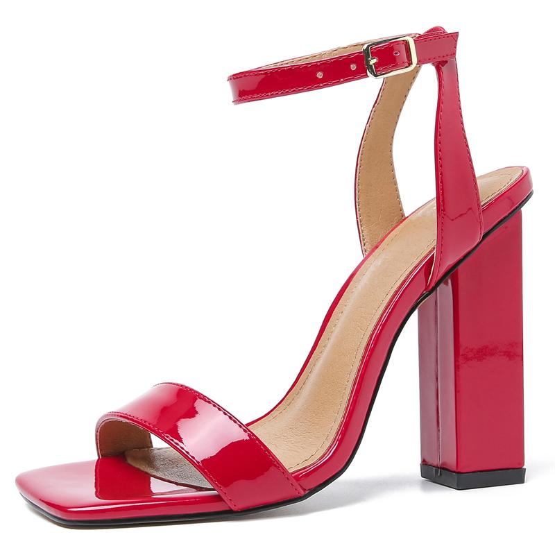 

Модные роскошные летние туфли на высоком каблуке, женские сексуальные шлепанцы, черные, красные, на каблуке, танцевальные, офисные, свадебные туфли, туфли-лодочки, большой размер 45 43 красный