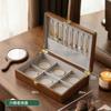 Solid Wood Jewelry Box Vintage Style Organizer Earrings Rings Necklaces Bracelets