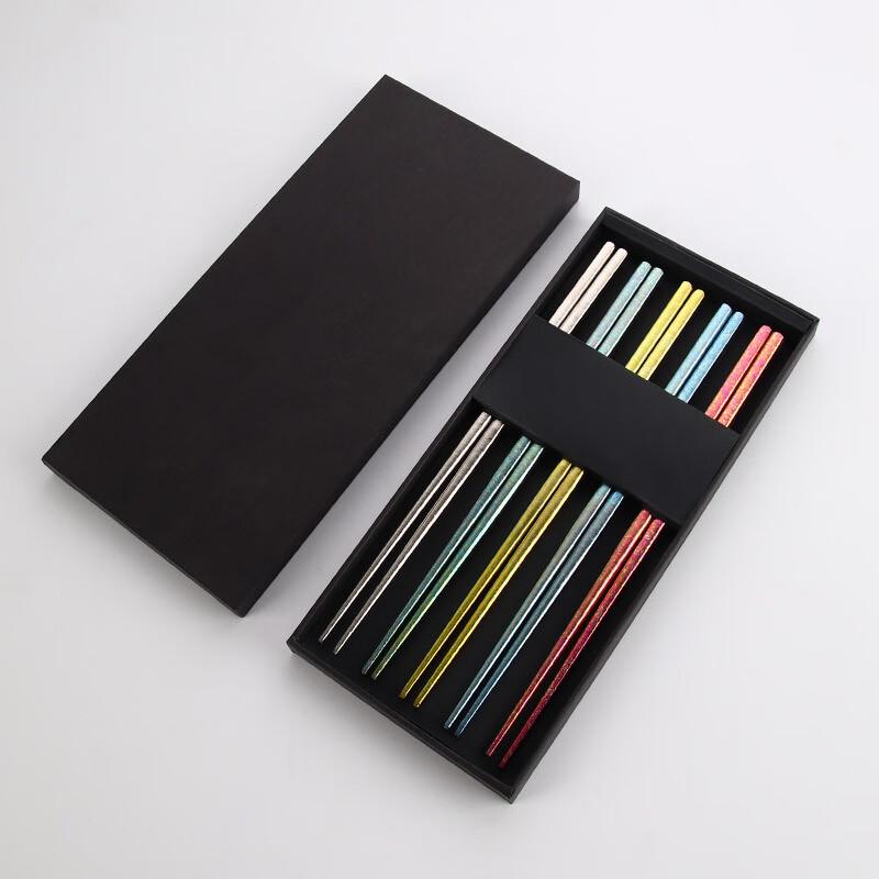 Yoshida Sho Colorful Pure Titanium Chopsticks Gift Set