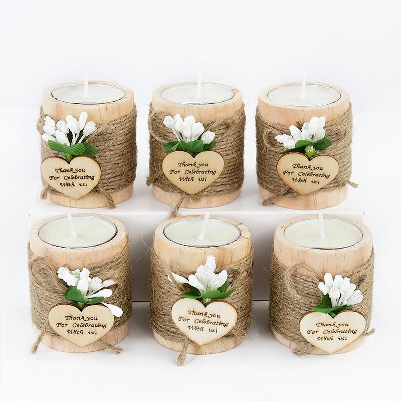 

5/10pcs Wedding Wooden Tealight Candle Holder Thank You for Celebrating With Us Birthday Party Table Decoration Christmas Gifts 5pcs