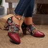 Women Bohemian Ankle Boots Lace Up Round Toe Designer Shoes Women Autumn Winter Women Comfortable Short Boots Zapatos De Mujer
