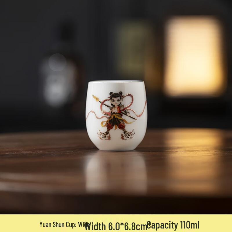 Nezha Themed Porcelain Tea Set