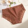 Damen Nahtlose Baumwollhöschen Sexy Spitze Einfarbige Hohe Taille Elastische Unterwäsche Hohe Qualität Atmungsaktive Intimpflege Lingerie