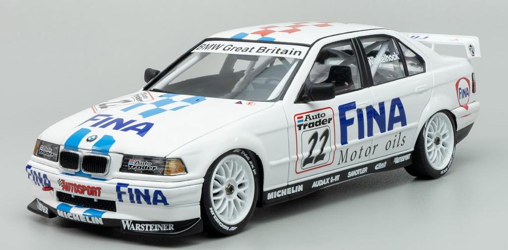 BMW 320i E36 1996 BTCC Browns Hatch vítěz plastový model BX24045 Platz/BEEMAX 1/24