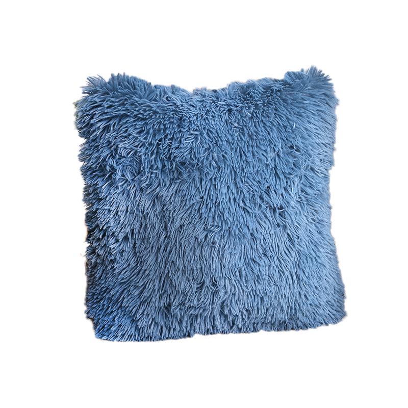 2025 Home Sea Velvet Solid Color Plush Sofa Pillow Cover