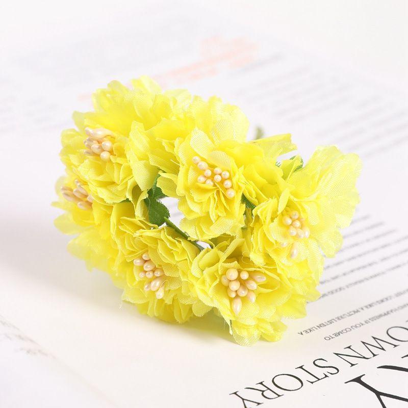 Mini Artificial Flowers Silk Carnation Bouquet Home Wedding Party Decor DIY Gift Wreath Decorations