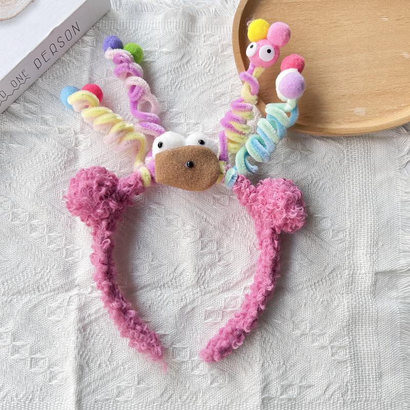 Cartoon Plush Headband: Cute Hair Accessory for Women & Kids, Perfect for Face Washing