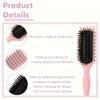 Curly Hair Styling Brush for Women - Ergonomic, Bristle Comb with Comfort Grip Handle for Bouncy Curls & Hairstyles, Curly Hair Brush