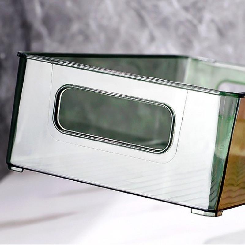 26.5x16x7.5cm Desktop Storage Box Thicken Acrylic Transparent Snack Skincare Multi Purpose Miscellaneous Basket Cosmetics Classification Rack