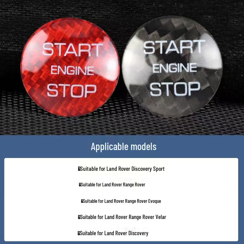 Real Carbon Fiber One-Button Start Ignition Sticker for BMW, Mercedes-Benz, VW, Toyota, Nissan, Honda, Suzuki