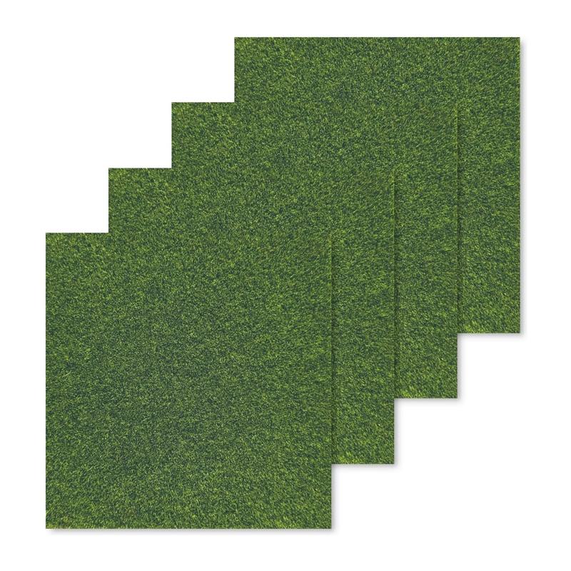 4/6Pcs Fake Grass Sheets 15x15cm Fake Grass Mat Set Miniature Artificial Model Grass Miniature Garden and Dollhouse Decoration