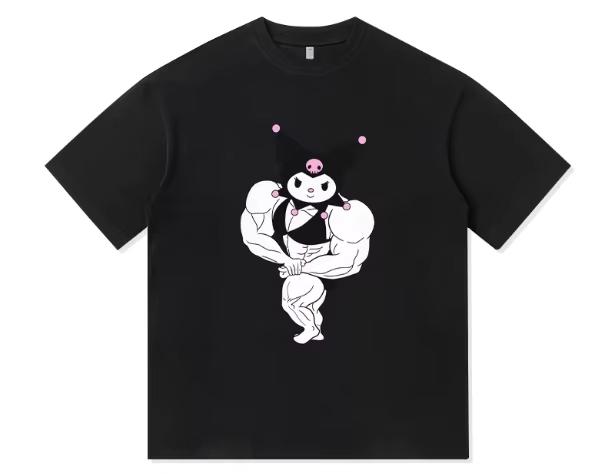 

2026 New Fashion RoundNeck ShortSleeve TShirt Spring Summer Kuromi Women TShirt Unisex Trendy Top S