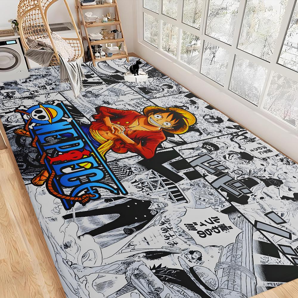 Anime One Piece Luffy Badematte Kinderzimmer Schlafzimmer Dekoration Balkon Rutschfeste Fußmatte Wohnzimmer Willkommensläufer 40x60cm