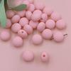 Hanmade Necklace Bracelet Flat Round Beads Jewelry Accessories Rubber Fashion Beaded Material Solid Color 30pcs DIY 12mm Handmade