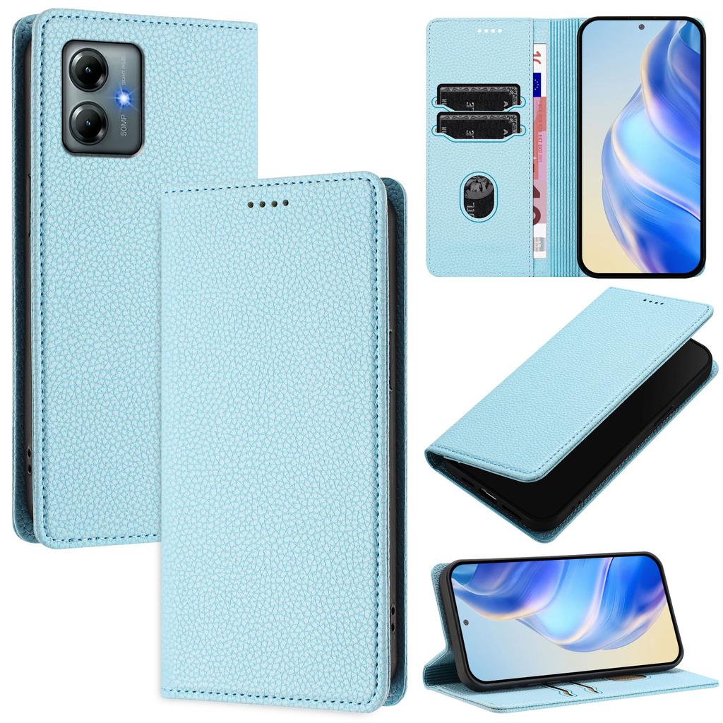 For Motorola Moto G Play (2025) 4G Wallet Case RFID Blocking Litchi Texture Leather Mobile Cover