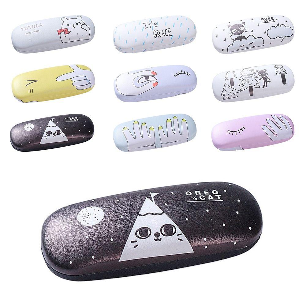Cute Pattern Glasses Case Hard Leather Eyewear Protector Fashion Sunglasses Box  Women