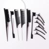 12 piece barber styling comb set with 6 styling clips. Salon anti-static styling comb set, suitable for hair styling