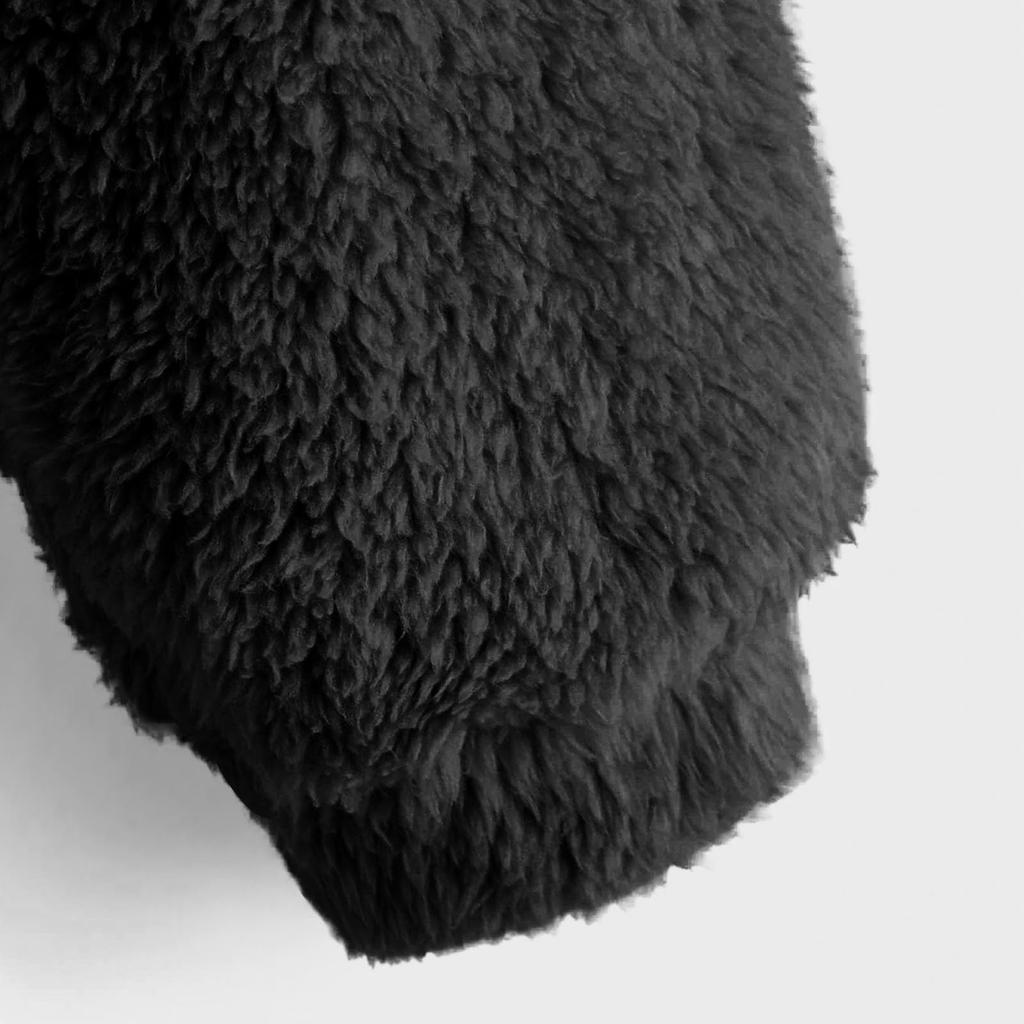 Moda Feminina Cor Sólida Pulôver Casual Lã Orelhas Capuz Quente Suéter Moletom