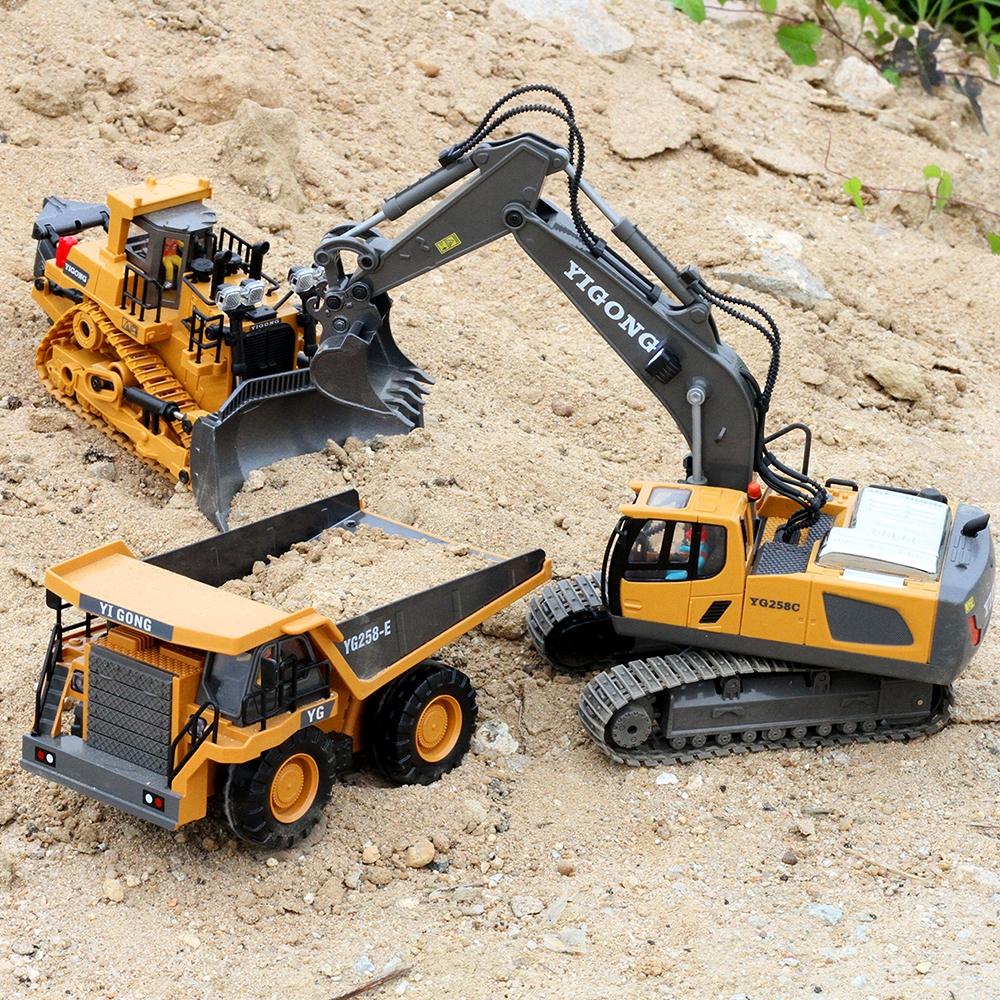 Non-Toxic Children Rc Car Toys Remote Control Car Toys For Children Radio Control Excavator Dump Truck Bulldozer Electric Car Kids Toys Gift