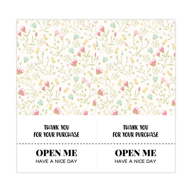 

50 наклеек/в упаковке, Свежие маленькие цветочные наклейки, Наклейки «Спасибо», Коробка-самолетик, Запечатывающие наклейки, Упаковка для подарочной коробки, Декорация, Самоклеящиеся этикетки 10x5CM