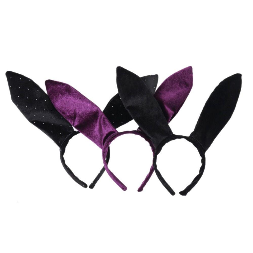 Velvet Fabric Rabbit Ear Headband Big Bunny Ears Party Headband Hair Accessories Christmas Party