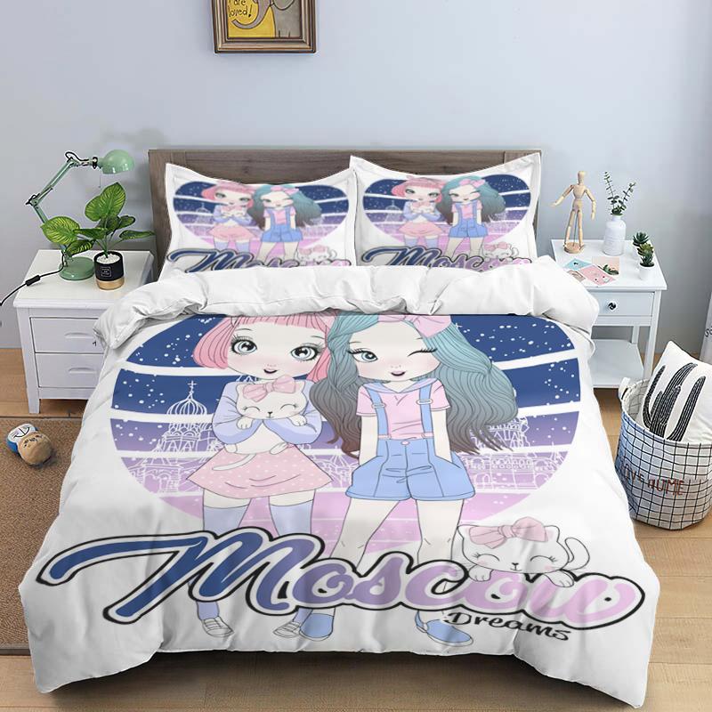 3D Bed set Beautiful Beach Bedding Bed Sets Modern Quilt Cover+pillowcases Winter California King Bedding Sets Jogo De Cama Bed