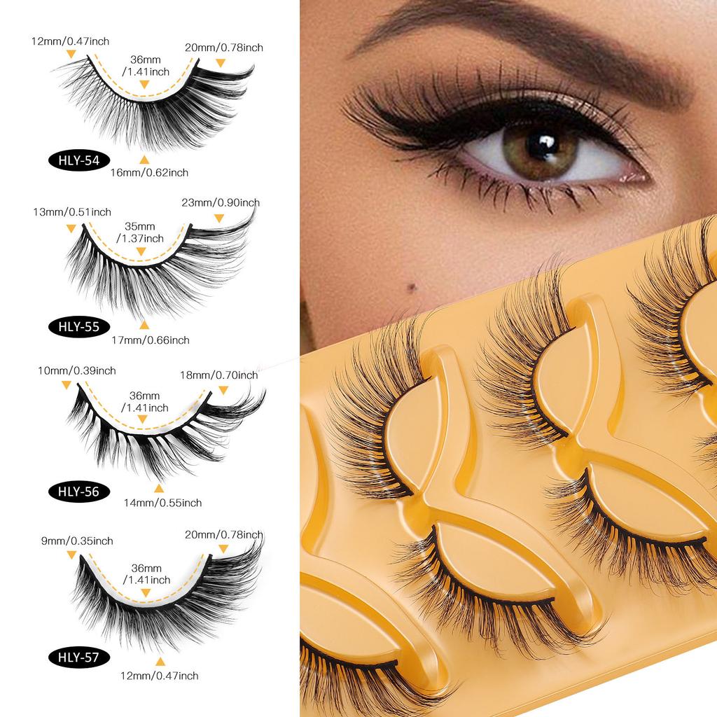 Oblique Flying Fox Eye False Eyelashes 5 Pairs Of Simulated End Of Eye Extended Eyelashes