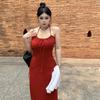 300 Jin Plus Size Halter Sleeveless Slim-Fit Camisole Dress - Sexy Pure Desire Look