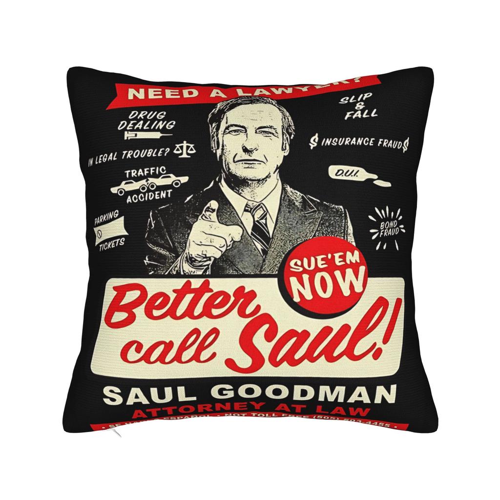Saul Goodman Attorney At Law Pillow Cover  Comfy Cushion Cover Kawaii Pillow Case For Sofa Couch Bed Living Room