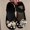 Ballet Pearl Crocs Charms: Elegant DIY Detachable Shoe Flower Buckles