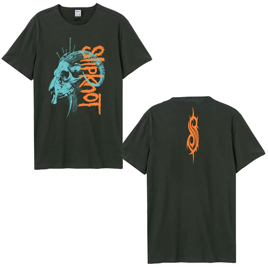 Skull Head Slipknot Charcoal Tee T-shirt Tshirts