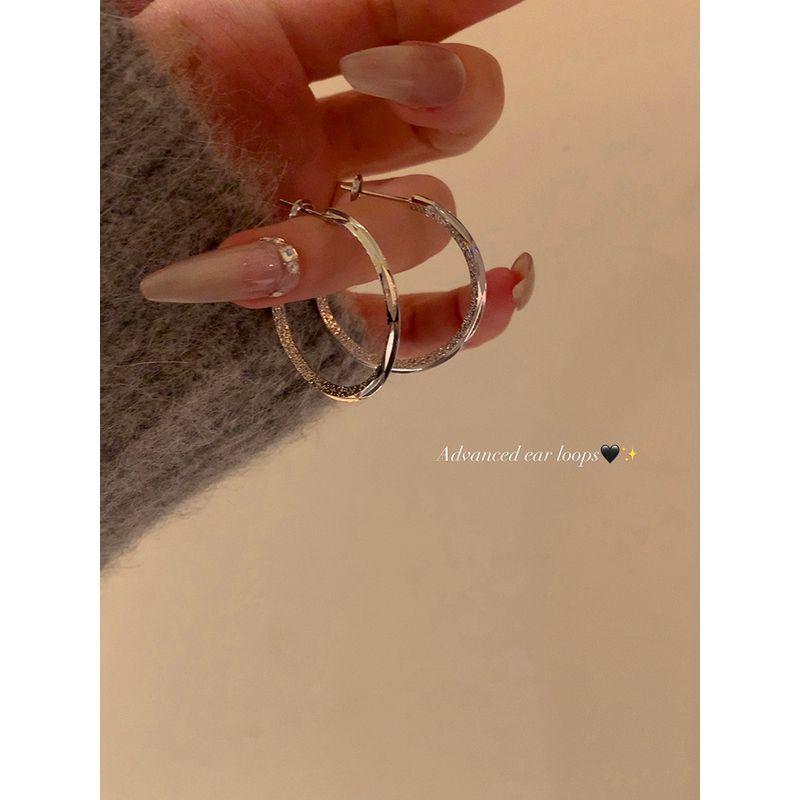 

Easiest for Match Female Fancy Best Selling Big Ear Ring Pair of 925 Tremella Needle Earrings